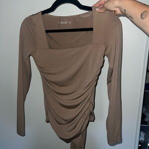 Abercrombie & Fitch Taupe Long Sleeve Top